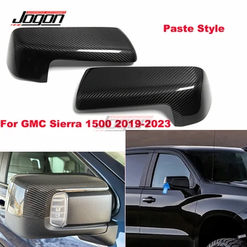 Už GMC Sierra 1500 2019-2023 Anglies Pluošto Šildomi Veidrodėliai Kepurės galinio vaizdo Veidrodis Apima Chevrolet Silverado 1500 2019-23