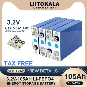 LiitoKala 3.2 V 105Ah LiFePO4 baterija Ličio geležies phospha 