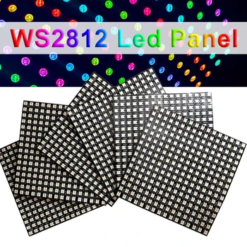 WS2812B Individualiai Naudojamos LED Panel Skaitmeninis Lankstus 5050 RGB Matricos Ekrano Modulis Šviesos DC5V 8x8 16x16 8x32 64/256Pixel