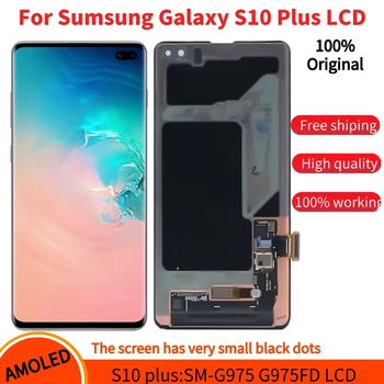 AMOLED skystųjų kristalų (LCD jutiklinio ekrano pakeitimas Samsung Galaxy S10 plius LCD, g975f Ekranas,originalus