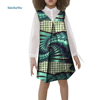 Gražių Mergaičių Suknelės Riche Afrikos Spausdinti ilgomis Rankovėmis Mielas Ankara Suknelės Vaikams, Vaikų Afrikos Drabužių Šalis Suknelė Wyt742