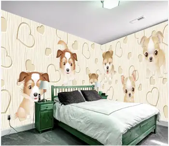 Pasirinktinius nuotraukų 3d tapetai Šiuolaikinės paprastas, mielas mažylis, vaikų kambario, namų dekoro fone 3d sienų freskomis tapetai, sienų ir 3 d