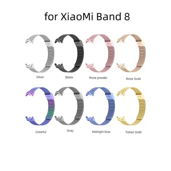 Žiūrėti Dirželis XiaoMi Juosta 8 Patogiai Watchproof Pakeitimo Ausies Nerūdijančio Plieno Metalo Apyrankė Smart Watch Priedai