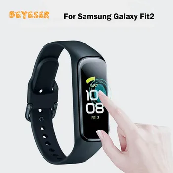 2VNT Skaidri Apsauginė Plėvelė Samsung Galaxy Fit2 Apyrankės Itin Plonu Hidrogelio Smart Žiūrėti Protector Ekrano Priedai
