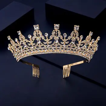 Crown Kalnų Krištolas Lankelis Lydinio Deimantų Karūną Vestuvių Papuošalai Korėjos Stiliaus Nuotakos Galvos Apdangalai Moterų Tiara Bridal Crown