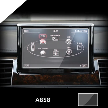 Audi A8 S8 2012-2018 Automobilio Salono Konsolė Jutiklinio Ekrano GPS Navigacija Stiklas Grūdintas Filmas Apsaugos Atsispirti Filmas