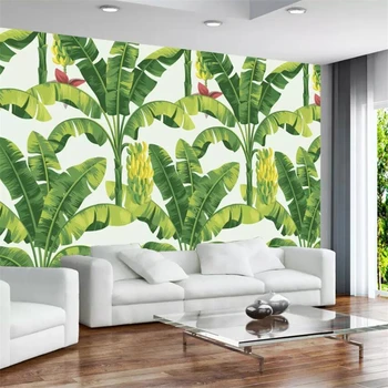 beibehang Užsakymą didelis tapetai, 3D modernus minimalistinio tropinių miškų augalų bananų lapų sodo freskos fone sienos popieriaus