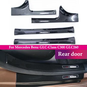 Mercedes Benz GLC-Klasės GLC260 anglies pluošto juodos spalvos durų slenksčio juosta apima vidaus apdaila, keitimo raštas