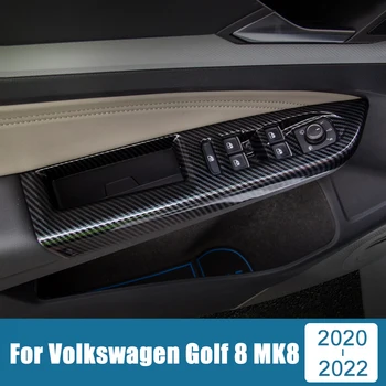 ABS Anglies Automobilių Durų Porankiai Skydelio Lange Jungiklis Pakėlimo Mygtukai Apima Apdaila Už Volkawagen VW Golf 8 MK8 2020 2021 2022 Priedai