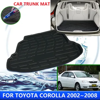 Toyota Corolla E120 E130 2002-2008 M. 2003 M. 2004 M. 2005 M Automobilio Galinės Bagažo Skyriaus Raštas Padas Atsparus Vandeniui Linijinės, Apsaugos Nuo Užsiteršimo Kilimėlis, Priedai