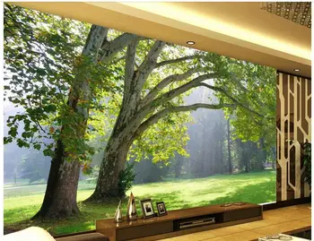 3d tapetai pasirinktinius nuotraukų freskos natūralų kraštovaizdį, miško medžių tapyba kambarį 3d sienos freskos tapetai sienos 3d