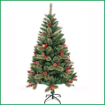 3 Dydžių Realus Kalėdų Medžių, Pušų Kankorėžių ir Raudonos Uogos už Kalėdų Puošmeną, Mini Kalėdų Eglutė