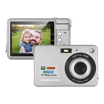 1080P 48MP Skaitmeninio Fotoaparato, Vaizdo Kameros Anti-shake 8X Zoom, 2.7 Colių LCD Ekranas Šypsenos Fotografavimo įmontuota Baterija tinka Vaikams, Paaugliams