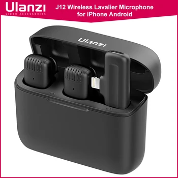 Ulanzi J12 Belaidžio Lavalier Microphone Sistemos Garso ir Vaizdo Įrašymas Mikrofonas Mini Mic 