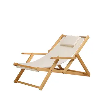 Lauko medžio masyvo lankstymo kėdė laisvalaikio Oksfordo drobės paplūdimio laisvalaikio kėdė namų nešiojamų escort recliner kėdės, baldai