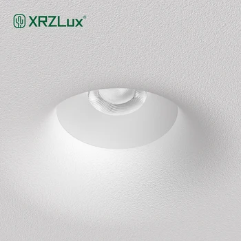 XRZLux Embedded Gipso Downlight 10W Aikštėje LED Lubų šviestuvas be Sienų, Anti-glare LED, COB Dėmesio AC110V-240V Patalpų Apšvietimas