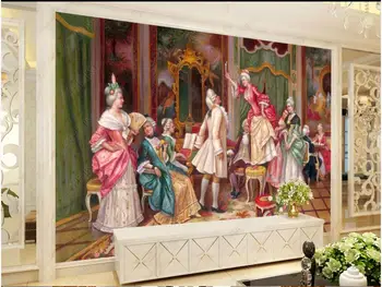 3d tapetai ant sienų, Europos stiliaus paveikslas aliejaus tapybai palace šalies kambarį namų dekoro tapetų siena rulonais