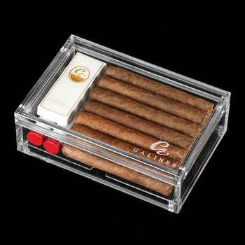 GALINER Dėžutė Cigarų Humidoras Nešiojamų Naujas PVC Plastiko Kabineto Cigarų dėklas Su Drėkintuvas Maišelį Nustatyti Humidoras Cigarų Dėžutė