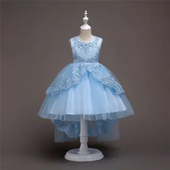 Four Seasons Princesė Suknelė Mergaitėms Mada Vaikams, Gėlių mergaičių Suknelės Poliesteris Rankovių Vaikų Drabužių Mergaičių Suknelės