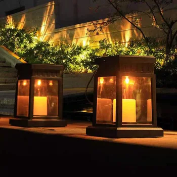 Saulės LED Šviesos Lauko Žvakių Šviesos Grindų Lempos, Vejai, Sodo Puošmena Kalėdų Dekoro 1/2/4PC Saulės Rūmuose Žibintų Šviesos Sodas